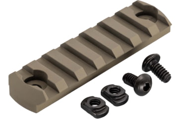 Image of TRYBE Defense Magnite M-Lok Picatinny Rail Section with Lugs - 7 Slots, FDE, TRBDMGRAIL7-V2-FDE