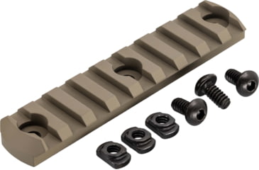 Image of TRYBE Defense Magnite M-Lok Picatinny Rail Section with Lugs - 9 Slots, FDE, TRBDMGRAIL9-V2-FDE