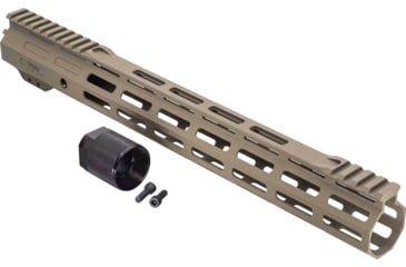 Image of TRYBE Defense Magnite Ultra Function Lightweight Handguard, Cut Top Rail, M-LOK, FDE, 15in, MGHDG-V1-15CR-FDE