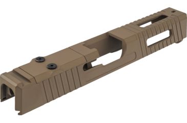 Image of TRYBE Defense Pistol Slide, Glock 17, Gen 3, Viper Cut, FDE Cerakote, SLDG17G3VPR-FDE