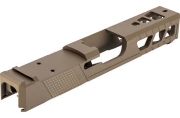 Image of TRYBE Defense Pistol Slide, Glock 19, Gen 3, RMR Cut, Version 2, FDE Cerakote, No Base Plate Included, SLDG19G3RMRV2-FDE
