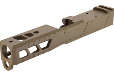 Image of TRYBE Defense Pistol Slide, Glock 19, Gen 3, RMR Cut, Version 2, FDE Cerakote, No Base Plate Included, SLDG19G3RMRV2-FDE