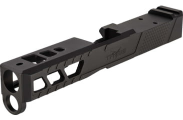 Image of TRYBE Defense Pistol Slide, Glock 19, Gen 5, DeltaPoint Pro Cut, Version 2, Black Cerakote, No Base Plate Included, SLDG19G5DPV2-BN