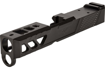 Image of TRYBE Defense Pistol Slide, Glock 26, Gen 3/4, DeltaPoint Pro Cut, Version 2, Black Cerakote, No Base Plate Included, SLDG26G34DPV2-BN