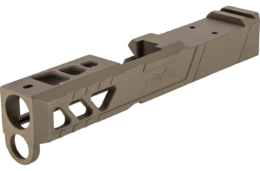 Image of TRYBE Defense Pistol Slide, Glock 26, Gen 3/4, Viper Cut, Version 2, FDE Cerakote, No Base Plate Included, SLDG26G34VPRV2-FDE