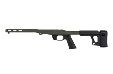 Image of TRYBE Defense R.O.C.S. Rapid Offense Chassis System, Savage Model 10 Short Action, OD Green, TRBCHASSAVSA-OD