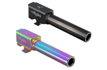 Image of TRYBE Defense Sig Sauer P320 Compact Match Grade Non-Threaded Pistol Barrel, Black, Chameleon, Titanium