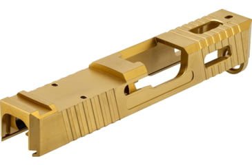 Image of TRYBE Defense TRYBE Defense Glock 26 Pistol Slide - Version 1, Gen 3/4, RMR Cut, Gold, SLDG26G34RMR-GLD