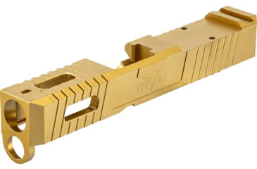Image of TRYBE Defense TRYBE Defense Glock 26 Pistol Slide - Version 1, Gen 3/4, RMR Cut, Gold, SLDG26G34RMR-GLD