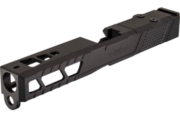 Image of TRYBE Defense Pistol Slide, Glock 17, Gen 3, Venom Cut, Version 2, Black Cerakote, SLDG17G3VNMV2-BN
