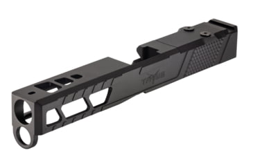 Image of TRYBE Defense Pistol Slide, Glock 17, Gen 4, Venom Cut, Version 2, Black Cerakote, SLDG17G4VNMV2-BN