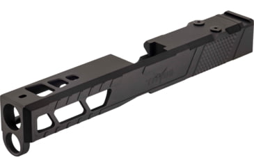 Image of TRYBE Defense Pistol Slide, Glock 17, Gen 5, Venom Cut, Version 2, Black Cerakote, SLDG17G5VNMV2-BN