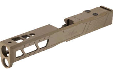 Image of TRYBE Defense Pistol Slide, Glock 17, Gen 5, Viper Cut, Version 2, FDE Cerakote, SLDG17G5VPRV2-FDE