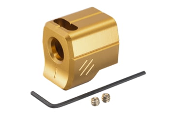 Image of EDEMO TRYBE Defense Universal 9mm Compensator - Compact Firearms, Gold, TRBDUNI9MMCC-GLD, EDEMO1