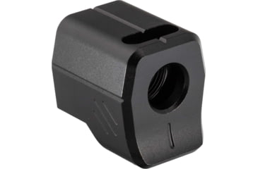 Image of TRYBE Defense Universal Single Port 9mm Compensator, Compact Firearms, Black, TRBDSPUNI9MMCC-BK