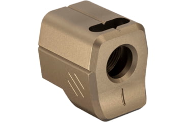 Image of TRYBE Defense Universal Single Port 9mm Compensator, Compact Firearms, Flat Dark Earth, TRBDSPUNI9MMCC-FDE