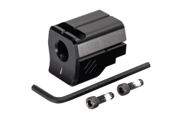 Image of TRYBE Defense Universal Single Port 9mm Compensator, Full Size Firearms, Black, TRBDSPUNI9MMFS-BK