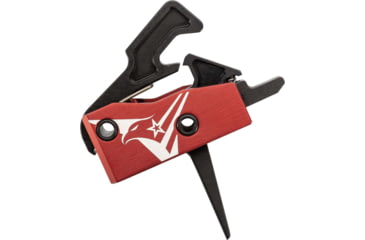 Image of TRYBE Defense V2 Single Stage Drop-In Trigger, AR-15, Straight, 3.5-4lb Pull Weight, Red, TRGSTRAR15V2-RED