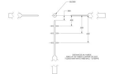 Image of TRYBE Optics 5x36mm Compact Prism Scope Red Dot Sight, 36mm Tube, 4 MOA Dot, Anodized, Black, TRO5XPRISM-BL
