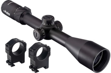 Image of TRYBE Optics 6-24x50mm Rifle Scope, 30mm Advanced Scope Rings, High, Black