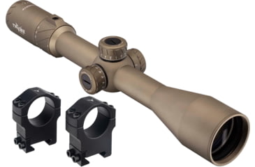 Image of TRYBE Optics 6-24x50mm Rifle Scope, 30mm Advanced Scope Rings, High, FDE