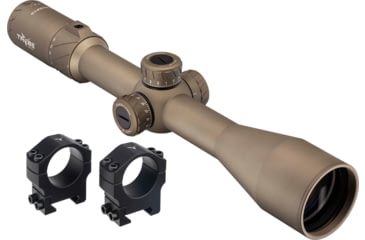 Image of TRYBE Optics 6-24x50mm Rifle Scope, 30mm Advanced Scope Rings, Medium, FDE