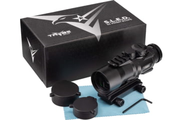 Image of TRYBE Optics 5x36mm Compact Prism Scope Red Dot Sight, 36mm Tube, 4 MOA Dot, Anodized, Black, TRO5XPRISM-BL