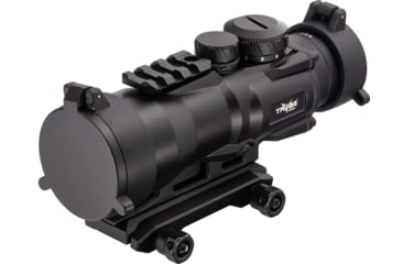 Image of TRYBE Optics 5x36mm Compact Prism Scope Red Dot Sight, 36mm Tube, 4 MOA Dot, Anodized, Black, TRO5XPRISM-BL