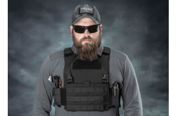 Image of TRYBE Tactical Chest Rig Panel, Black, CRGPNL-BL