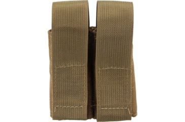 Image of TRYBE Tactical Covered Double Pistol Magazine Pouch, Coyote Tan, 22HPC2CB