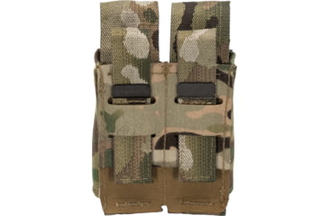 Image of TRYBE Tactical Covered Double Pistol Magazine Pouch, Multi Cam, 22HPC2MC
