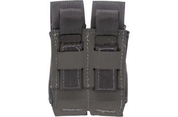 Image of TRYBE Tactical Covered Double Pistol Magazine Pouch, Wolf Grey, 22HPC2WG
