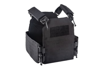Image of TRYBE Tactical Laser-Cut Plate Carrier w/Fast-Release Tubes, Black, LCPC-BL
