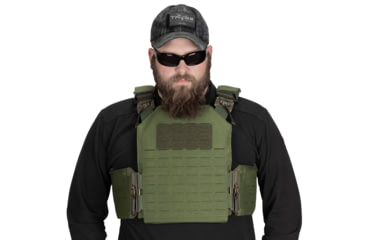 Image of TRYBE Tactical Laser-Cut Plate Carrier w/Fast-Release Tubes, Olive Drab, LCPC-OD