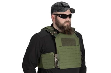 Image of TRYBE Tactical Laser-Cut Plate Carrier w/Fast-Release Tubes, Olive Drab, LCPC-OD