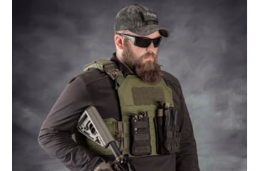 Image of TRYBE Tactical Laser-Cut Plate Carrier w/Fast-Release Tubes, Olive Drab, LCPC-OD