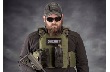 Image of TRYBE Tactical Laser-Cut Plate Carrier w/Fast-Release Tubes, Olive Drab, LCPC-OD