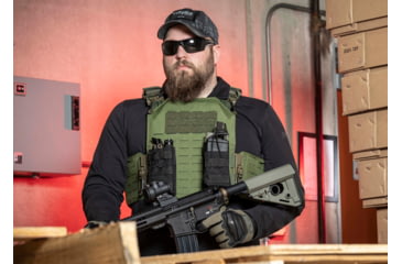 Image of TRYBE Tactical Laser-Cut Plate Carrier w/Fast-Release Tubes, Olive Drab, LCPC-OD