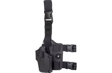 Image of TRYBE Tactical Universal Holster w/ Drop Leg Platform, Black, TRT-UH-DLP-BL