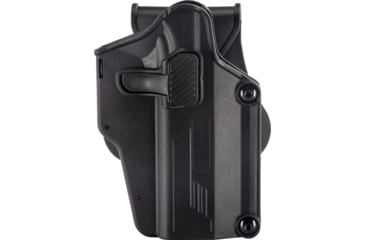 Image of TRYBE Tactical Universal Holster w/ Paddle and Belt Clip, Right, Black, TRT-UH-PBCKIT-BL