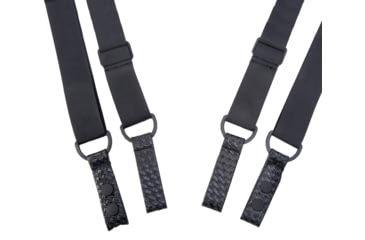 Image of TUFF Products 4-Point Tactical Duty Suspenders w/ Adj. H Harness, Black Basketweave Keepers, 1.5in. Webbing 7174-BWA