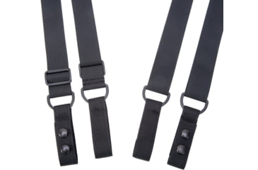 Image of TUFF Products 4-Point Tactical Duty Suspenders w/ Adj. H Harness, Black Nylon Keepers, 1.5in. Webbing 7174-NYA