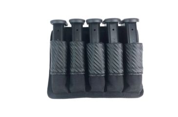 Image of TUFF Products 5 In-line R.E.M. Pouch with Magnetic Retention-No Flap - Size 2 For Double Stacks, Black Carbon 7095-BC-M-2