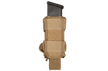 Image of TUFF Products Bungee Pistol Magazine Pouch, B.M.P., Coyote Brown, B92F/Ss226/Fits Glock 17,22 8823-CBV-2