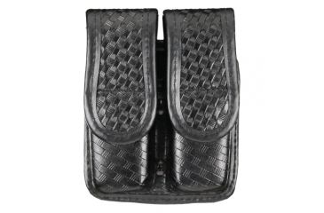 Image of TUFF Products Slide-On Double Magazine Pouch w/ Hidden Snap, Black Basketweave, Size 2 Gl17192223 Be9296 7502-BWH-2