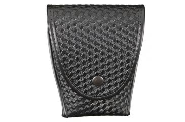 Image of TUFF Products Slide-On Leg Iron Pouch w/ Snap, Black Basketweave, Leg Iron 7709-BWB