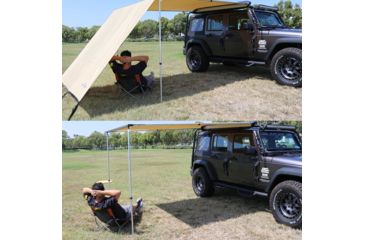 Image of Tuff Stuff Overland Awning Shade Wall, 6.5 x 8 ft, Sand, NSN N, TS-AWN-SW-6.5