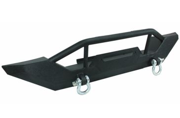 Image of Tuff Stuff Overland Front Bumper w/ D-Rings for 87-06 Jeep Wrangler YJ/TJ, Matte, Black, NSN N, TS-FB-8706
