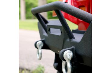 Image of Tuff Stuff Overland Front Bumper w/ D-Rings for 87-06 Jeep Wrangler YJ/TJ, Matte, Black, NSN N, TS-FB-8706