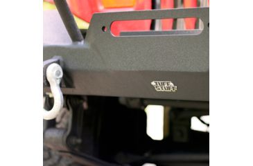 Image of Tuff Stuff Overland Front Bumper w/ D-Rings for 87-06 Jeep Wrangler YJ/TJ, Matte, Black, NSN N, TS-FB-8706